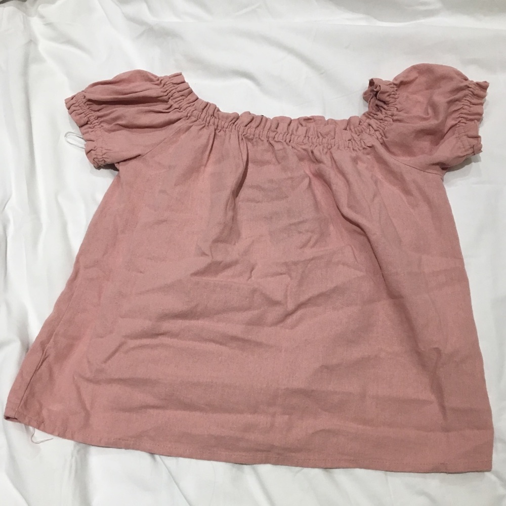 Pink off-shoulder top